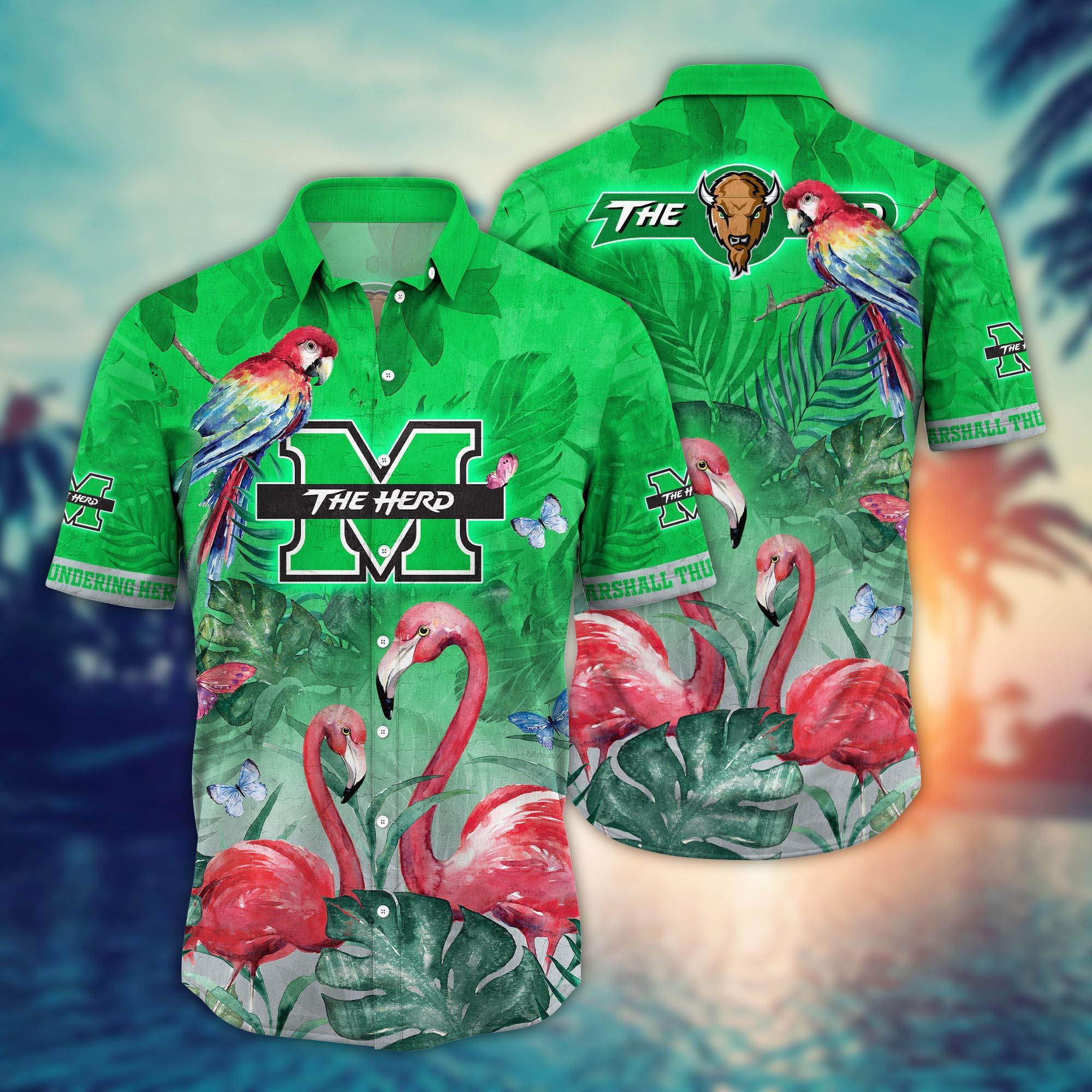 Marshall Thundering Herd NCAA Flower Hawaii Shirt For Fans Ver 29