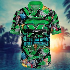 Marshall Thundering Herd NCAA Flower Hawaii Shirt For Fans Ver 34