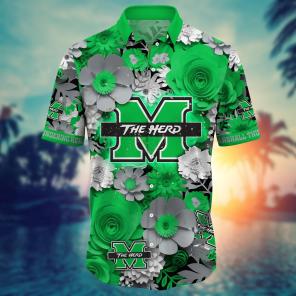 Marshall Thundering Herd NCAA Flower Hawaii Shirt For Fans Ver 35