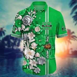 Marshall Thundering Herd NCAA Flower Hawaii Shirt For Fans Ver 36