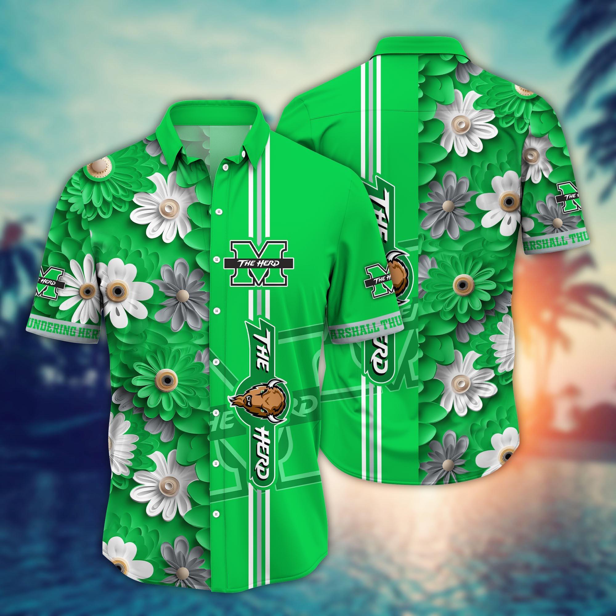 Marshall Thundering Herd NCAA Flower Hawaii Shirt For Fans Ver 6