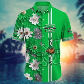 Marshall Thundering Herd NCAA Flower Hawaii Shirt For Fans Ver 6