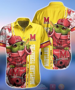 Maryland Terrapins Baby Yoda Aloha Short Sleeve Shirt for NCAA fans 
