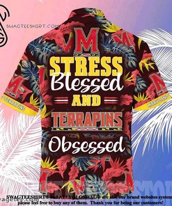 Maryland Terrapins Hibiscus Pattern for Sports Fan Summer Beach Hawaiian Shirt 