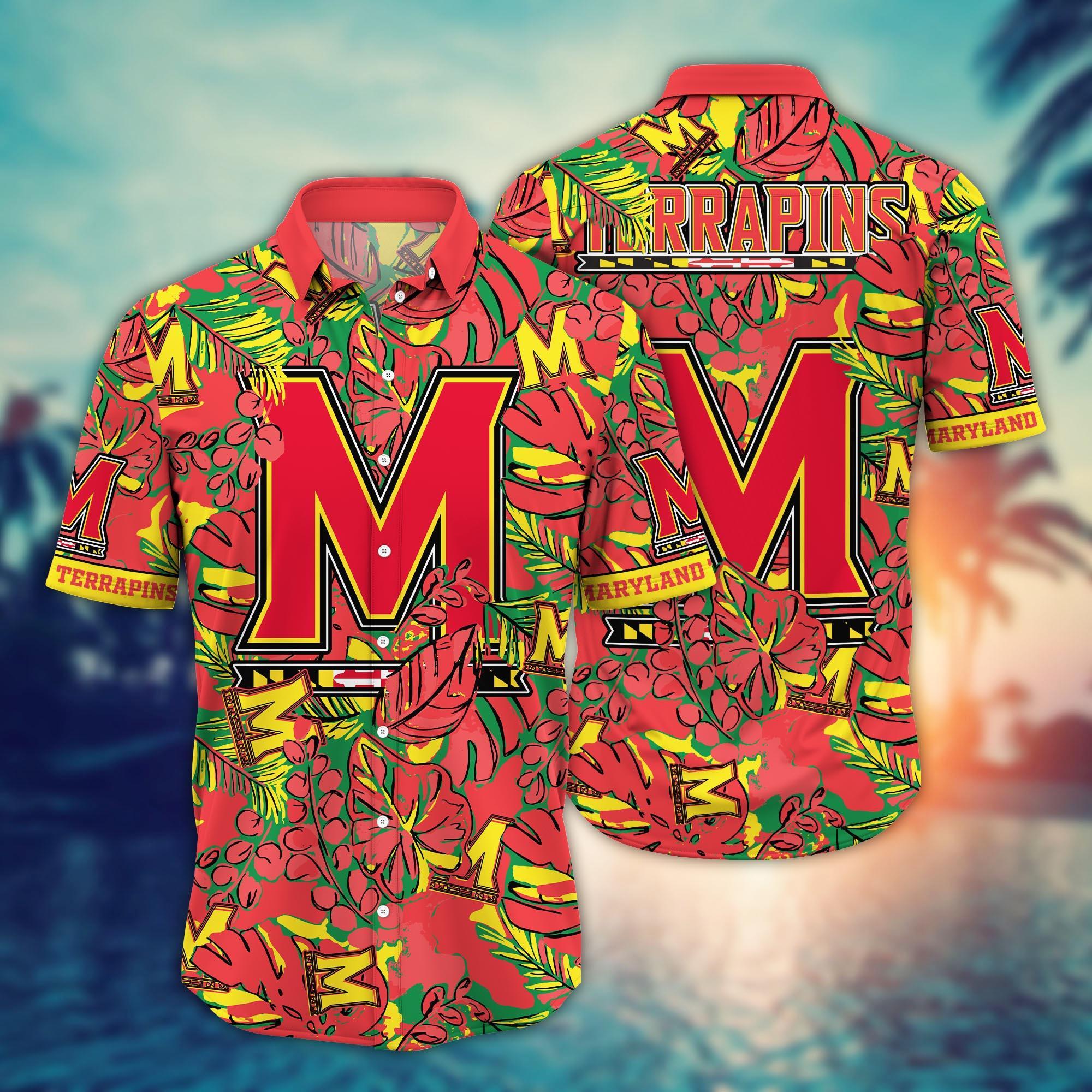 Maryland Terrapins NCAA Flower Hawaii Shirt For Fans Ver 16