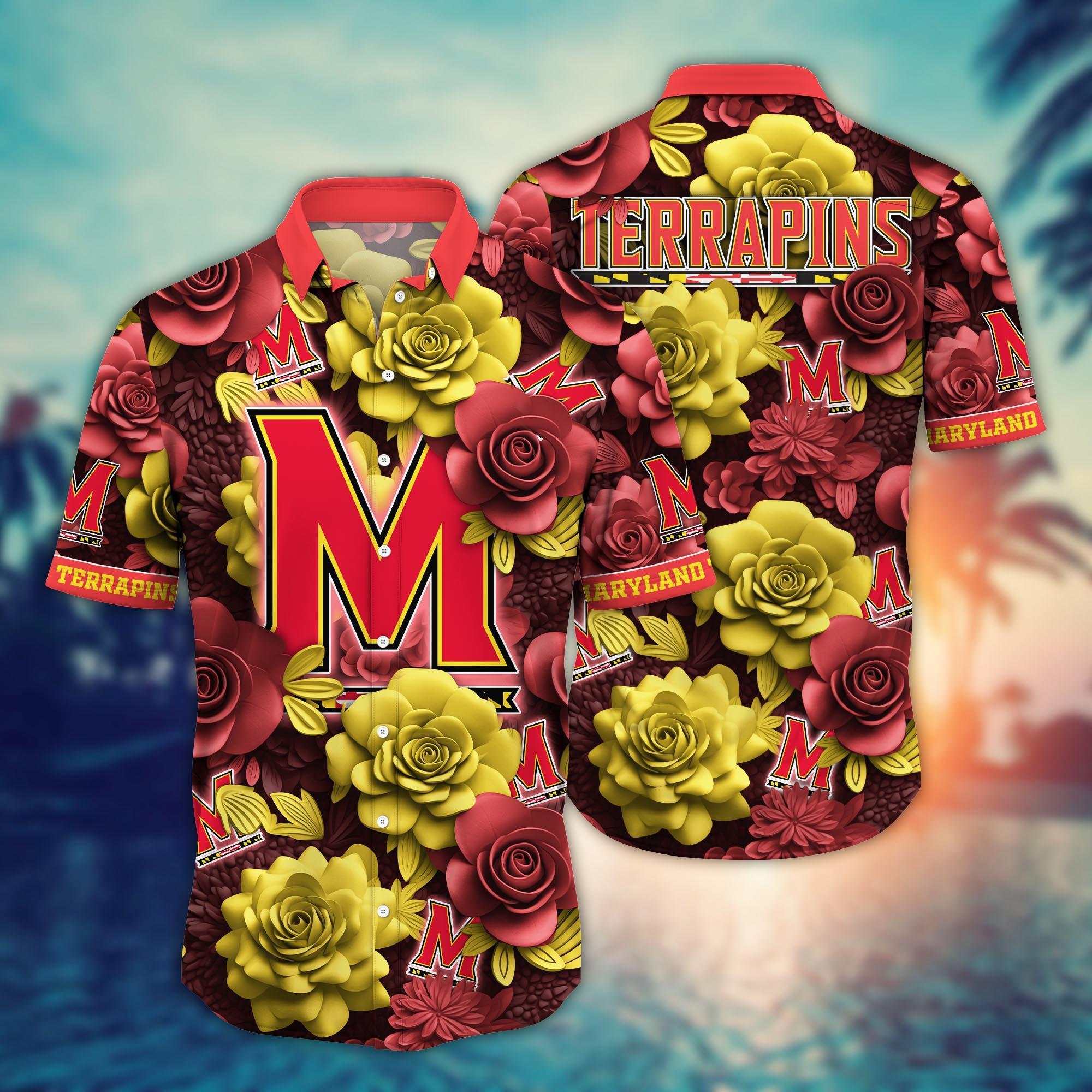 Maryland Terrapins NCAA Flower Hawaii Shirt For Fans Ver 3