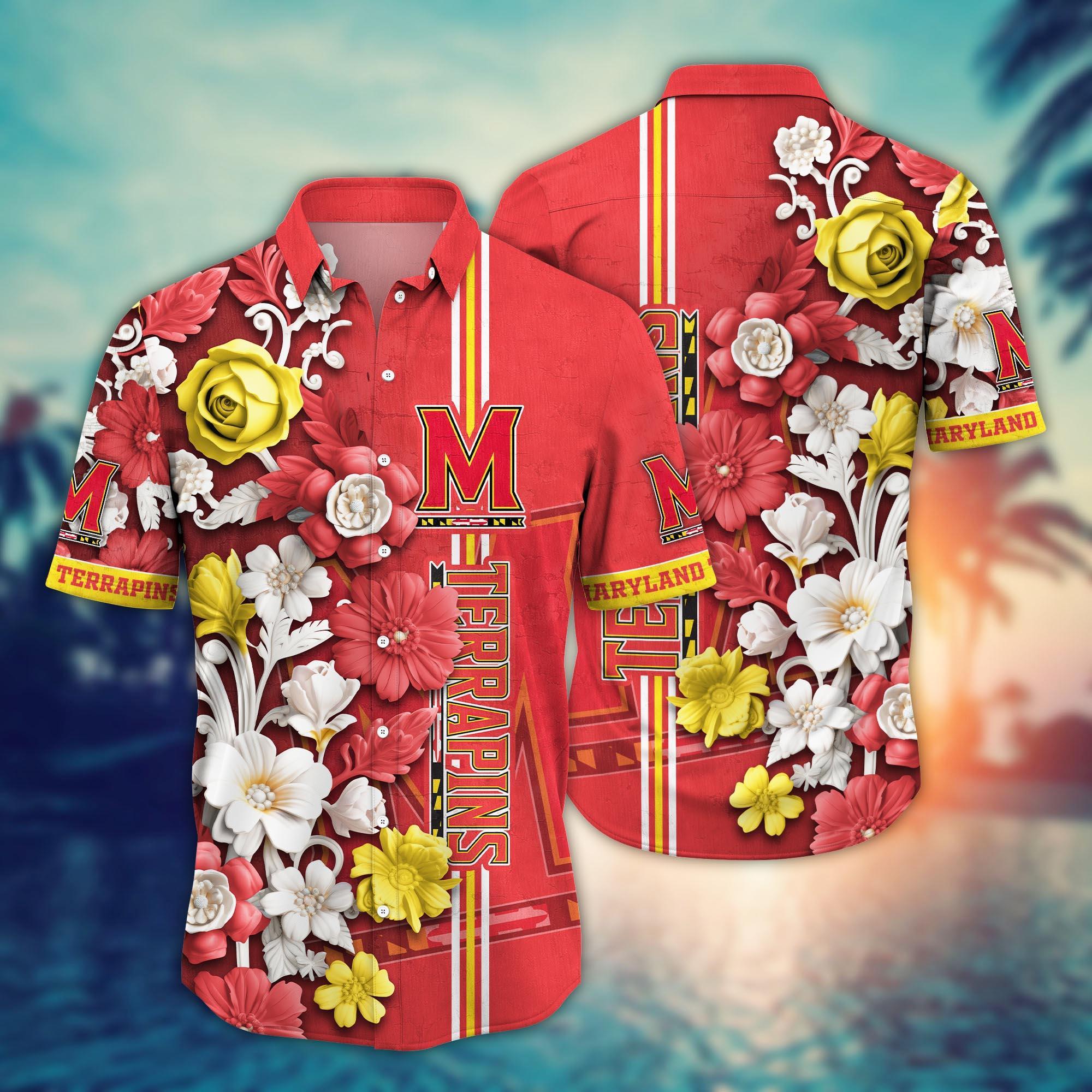 Maryland Terrapins NCAA Flower Hawaii Shirt For Fans Ver 37