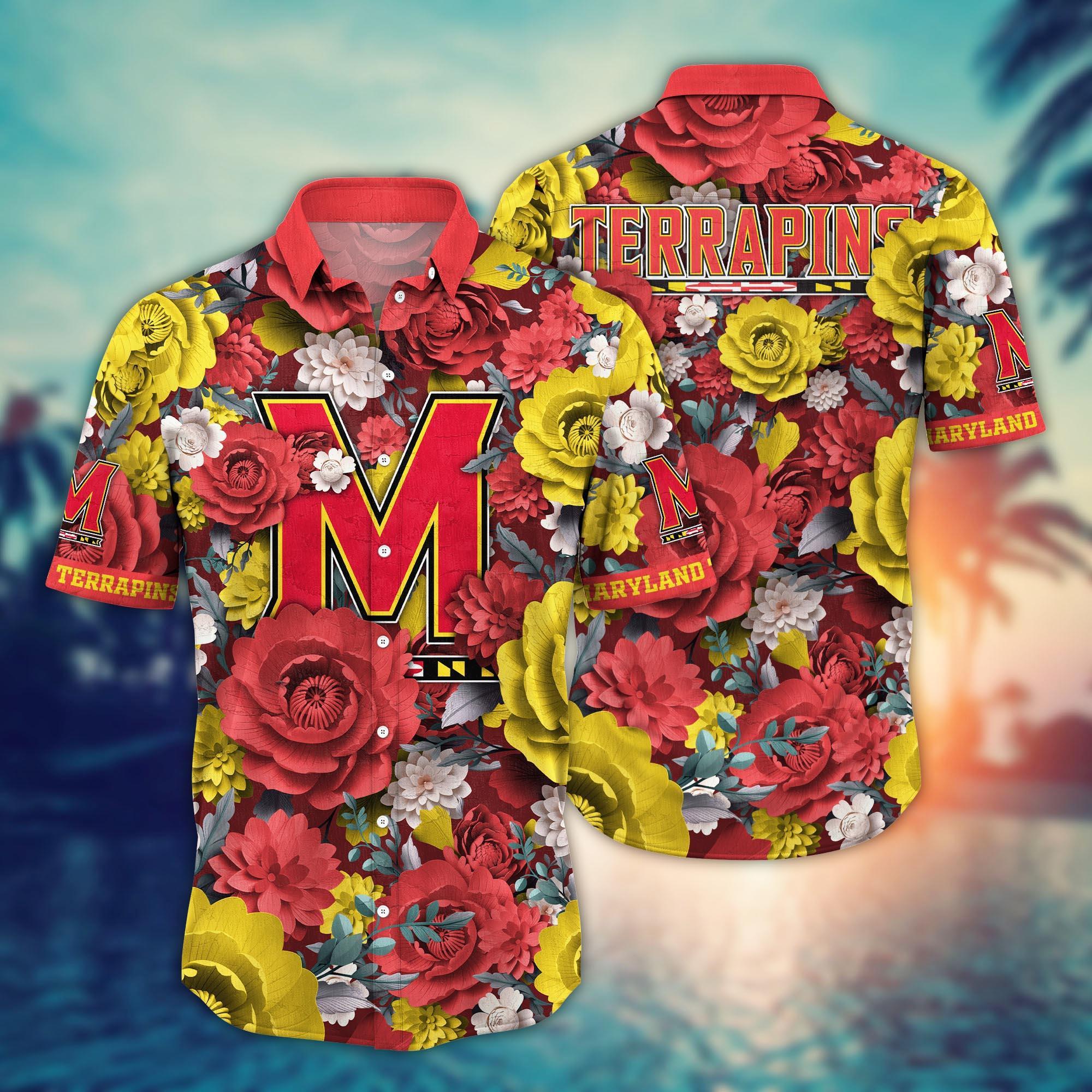 Maryland Terrapins NCAA Flower Hawaii Shirt For Fans Ver 8