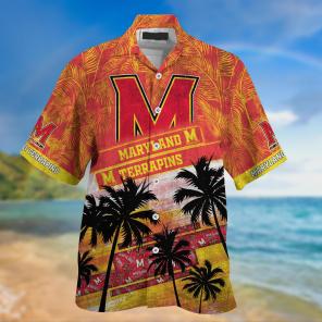 Maryland Terrapins NCAA Palm Tree Pattern Hawaii Shirt For Sports Fans