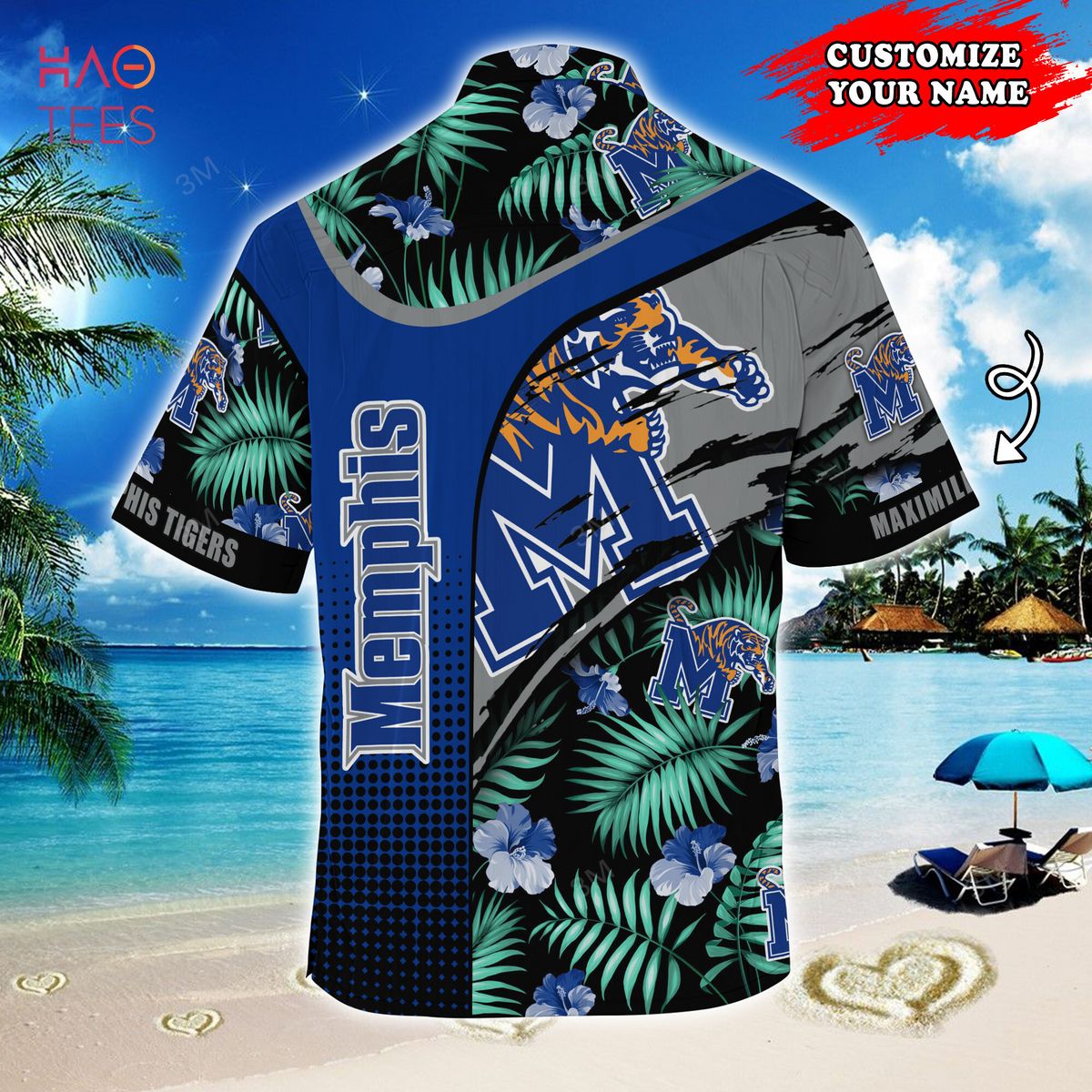 Memphis Tigers Customized Summer Hawaiian Shirt - Personalized and Tropical Pattern Shirt for Tigers Fans