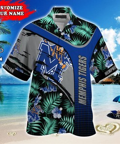 Memphis Tigers Customized Summer Hawaiian Shirt - Personalized and Tropical Pattern Shirt for Tigers Fans