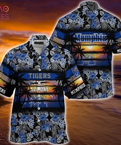 Memphis Tigers Summer Hawaiian Shirt - Sporty and Floral Pattern Shirt for Tigers Sports Enthusiasts