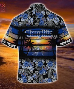 Memphis Tigers Summer Hawaiian Shirt - Sporty and Floral Pattern Shirt for Tigers Sports Enthusiasts
