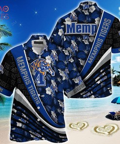 Memphis Tigers Summer Hawaiian Shirt - Trendy and Stylish Shirt Design for Fans with Tropical Flower Pattern