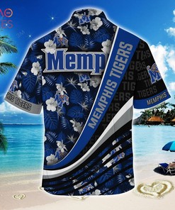 Memphis Tigers Summer Hawaiian Shirt - Trendy and Stylish Shirt Design for Fans with Tropical Flower Pattern
