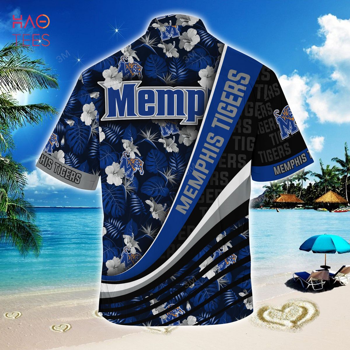 Memphis Tigers Summer Hawaiian Shirt - Trendy and Stylish Shirt Design for Fans with Tropical Flower Pattern