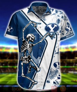 Men's BYU Cougars Skeleton Aloha Short Sleeve Shirt
