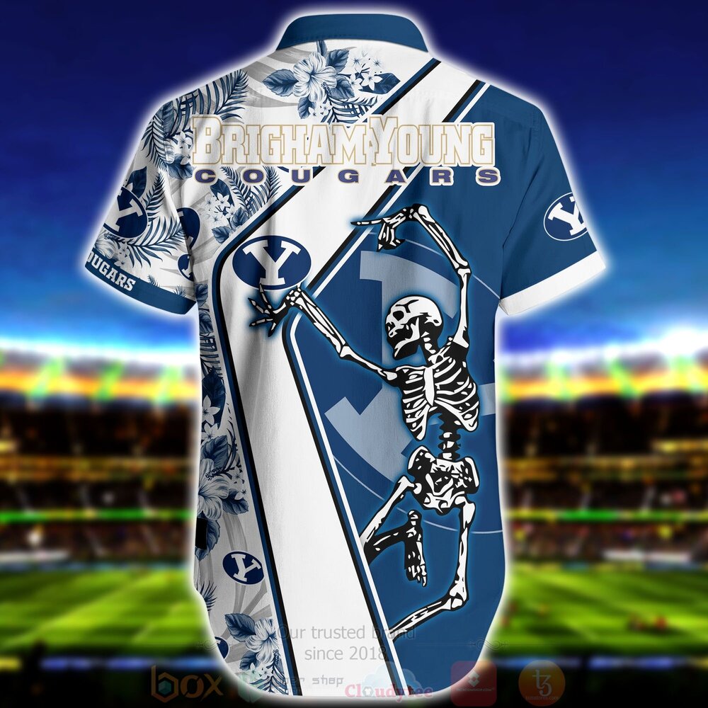 Men's BYU Cougars Skeleton Aloha Short Sleeve Shirt