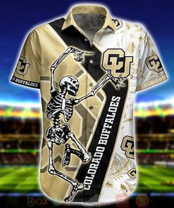 Men's Colorado Buffaloes Skeleton Aloha Short Sleeve Shirt