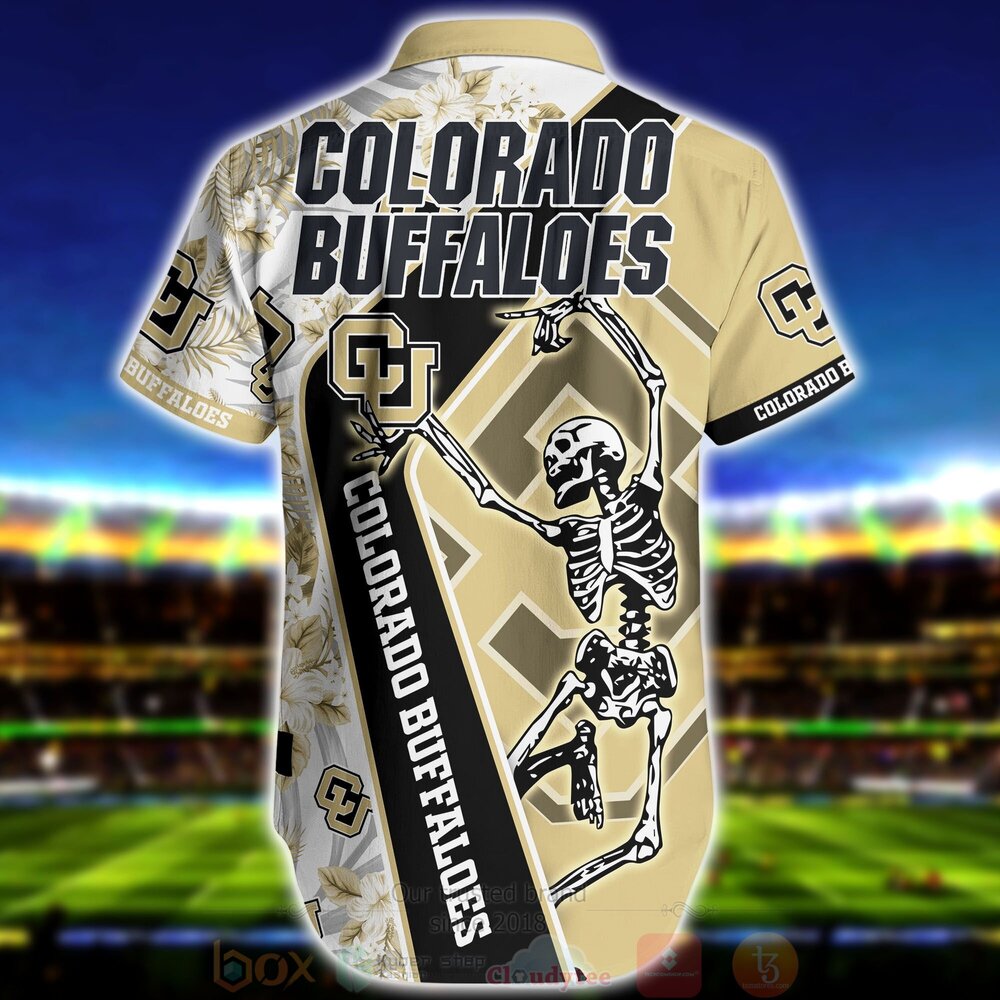 Men's Colorado Buffaloes Skeleton Aloha Short Sleeve Shirt