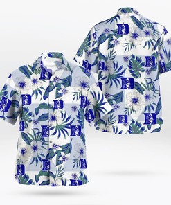 Men's Duke Blue Devils Hawaiian Shirt with Matching Beach Shorts 