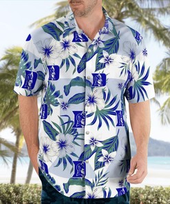 Men's Duke Blue Devils Hawaiian Shirt with Matching Beach Shorts