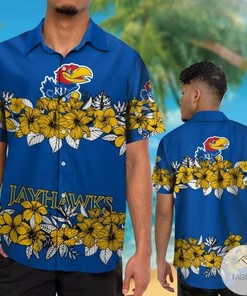 Men's Kansas Jayhawks Hawaiian Shirt, Perfect for Game Day 