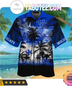 Men's Kentucky Wildcats Pineapple Tropical Flower Combo Hawaiian Shirt and Shorts 