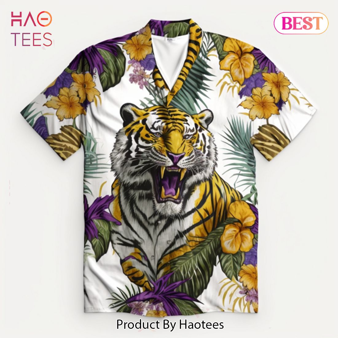 Men's LSU Tiger Hawaiian Shirt, Perfect for Summer 2023