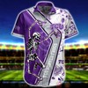 Men's TCU Horned Frogs Skeleton Aloha Short Sleeve Shirt for NCAA fans 