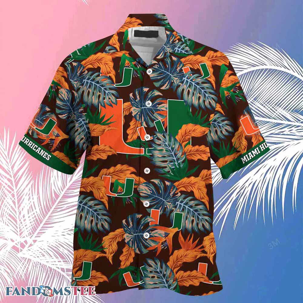 Miami Hurricanes Beach Hawaiian Shirt Stress Blessed Obsessed - Relaxing and Comfortable Shirt for Stressful Times