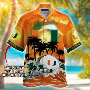 Miami Hurricanes NCAA Best Hawaiian Shirt Ever- Customize Any Team Any League