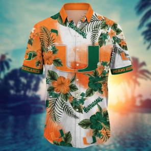 Miami Hurricanes NCAA Flower Hawaii Shirt For Fans Ver 1