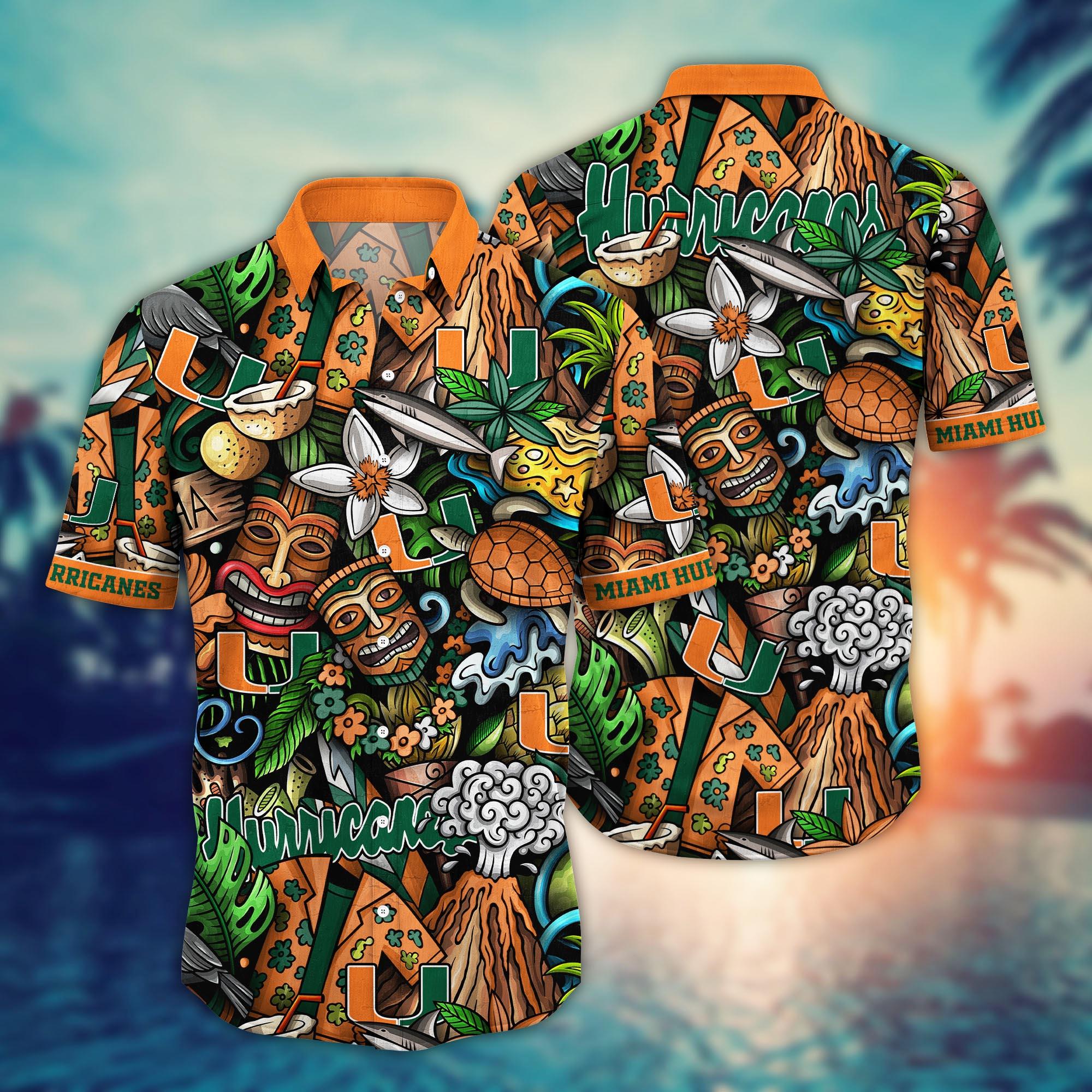 Miami Hurricanes NCAA Flower Hawaii Shirt For Fans Ver 17