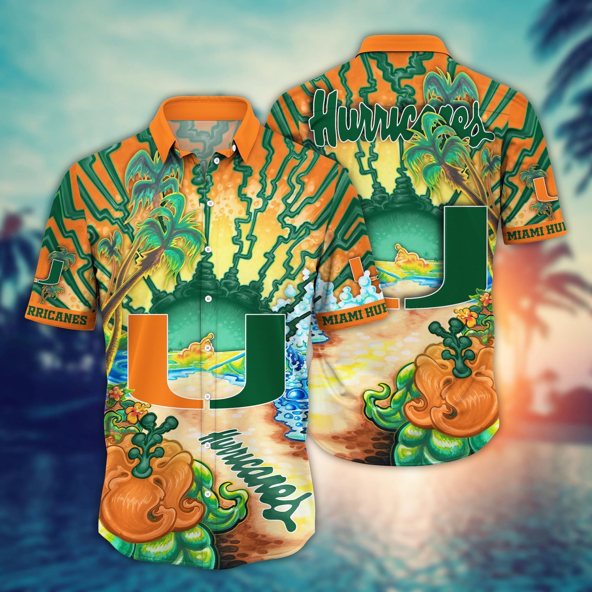 Miami Hurricanes NCAA Flower Hawaii Shirt For Fans Ver 2
