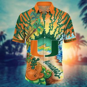Miami Hurricanes NCAA Flower Hawaii Shirt For Fans Ver 2