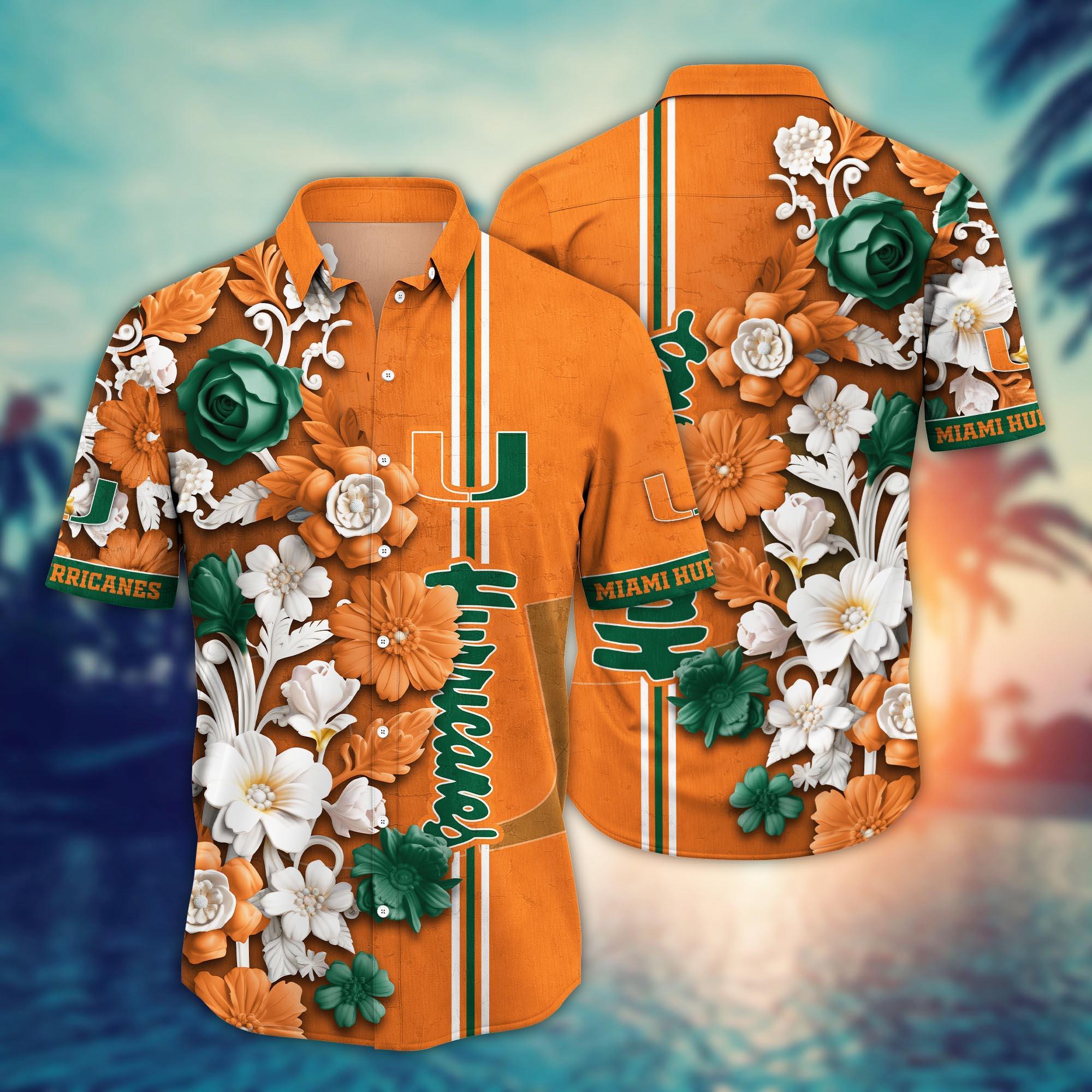 Miami Hurricanes NCAA Flower Hawaii Shirt For Fans Ver 24