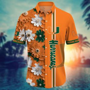 Miami Hurricanes NCAA Flower Hawaii Shirt For Fans Ver 26