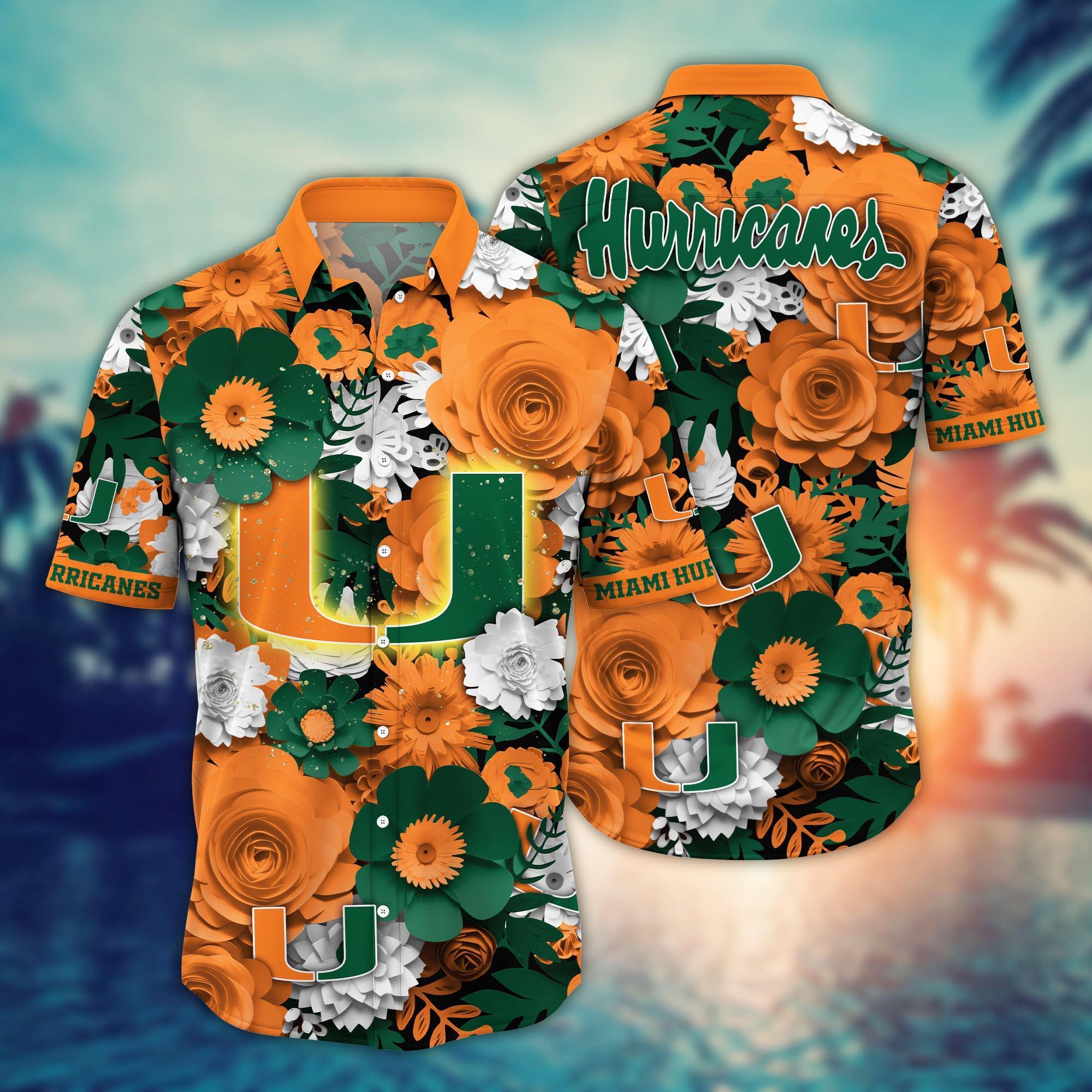 Miami Hurricanes NCAA Flower Hawaii Shirt For Fans Ver 27