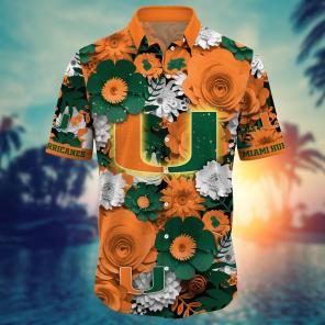 Miami Hurricanes NCAA Flower Hawaii Shirt For Fans Ver 27