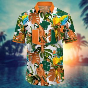 Miami Hurricanes NCAA Flower Hawaii Shirt For Fans Ver 3