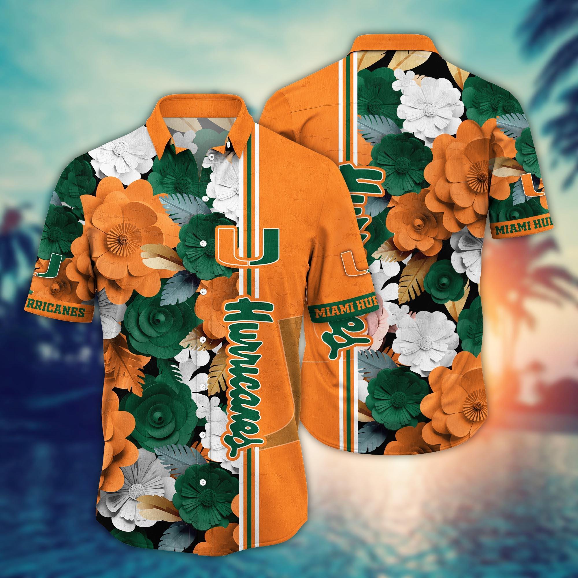 Miami Hurricanes NCAA Flower Hawaii Shirt For Fans Ver 36