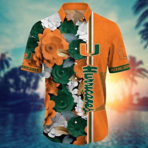 Miami Hurricanes NCAA Flower Hawaii Shirt For Fans Ver 36