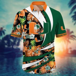 Miami Hurricanes NCAA Flower Hawaii Shirt For Fans Ver 7