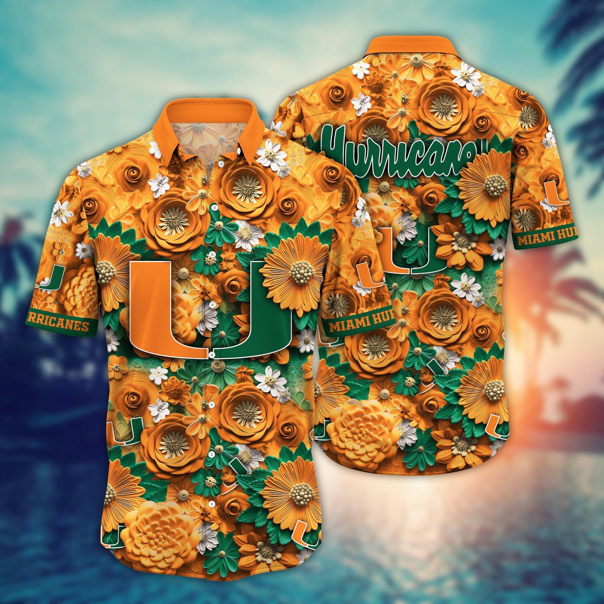 Miami Hurricanes NCAA Hawaiian Shirt for This Summer Customize Shirt Any Team