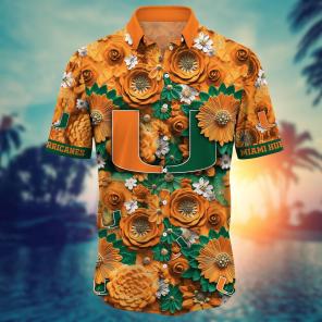 Miami Hurricanes NCAA Hawaiian Shirt for This Summer Customize Shirt Any Team