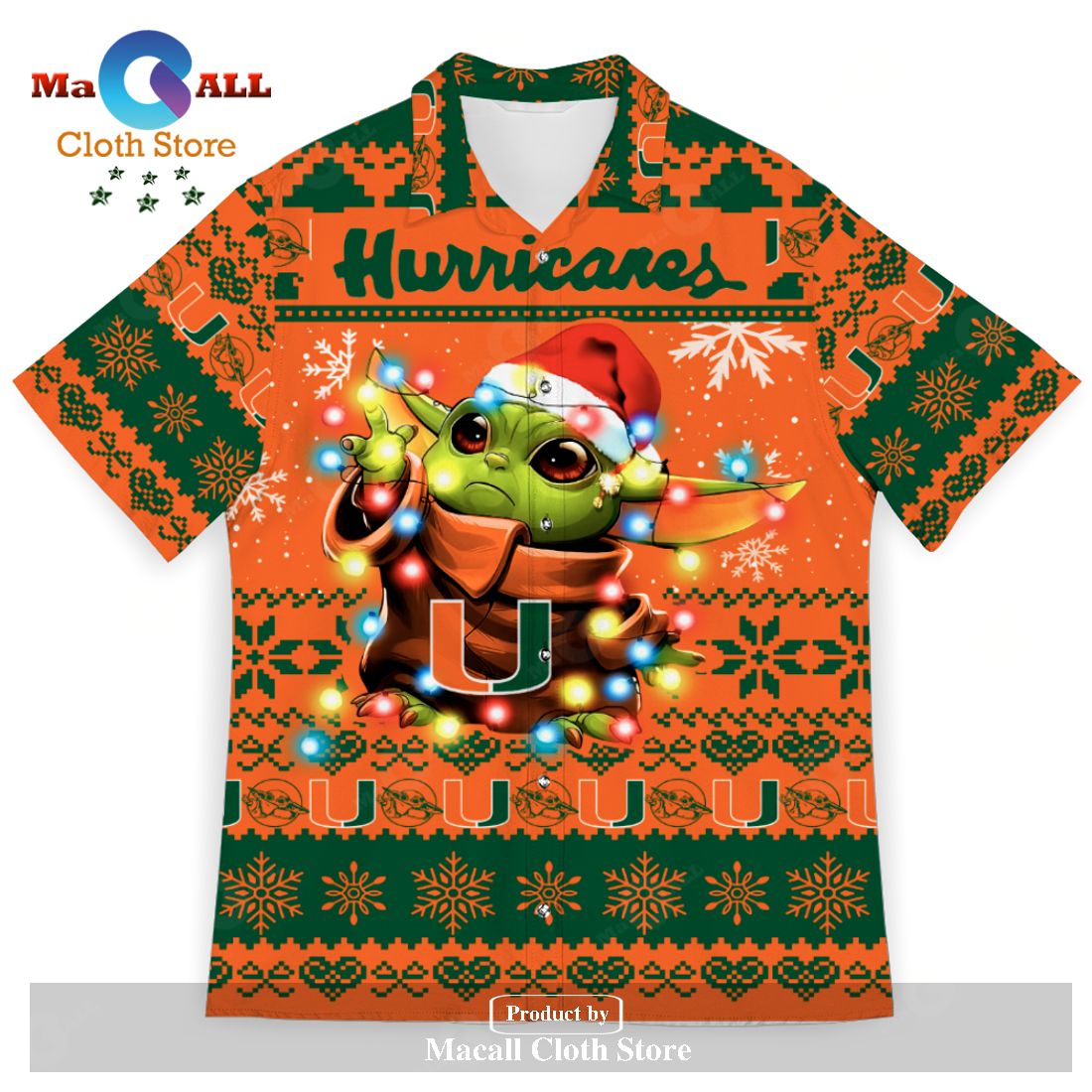 Miami Hurricanes Snoopy Dabbing The Peanuts Christmas Hawaiian Shirt for Fans