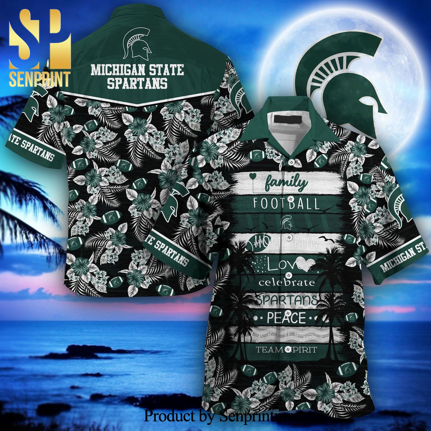 Michigan State Spartans Hawaiian Shirt - A Great Gift for Summer.