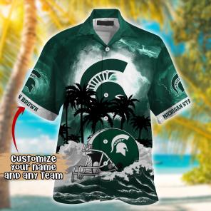 Michigan State Spartans NCAA Best Hawaiian Shirt Ever- Customize Any Team Any League
