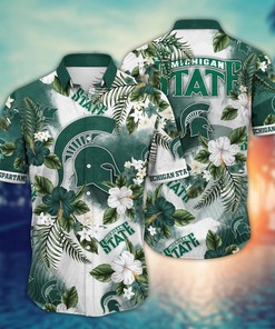 Michigan State Spartans NCAA Flower Hawaii Shirt For Fans Ver 1